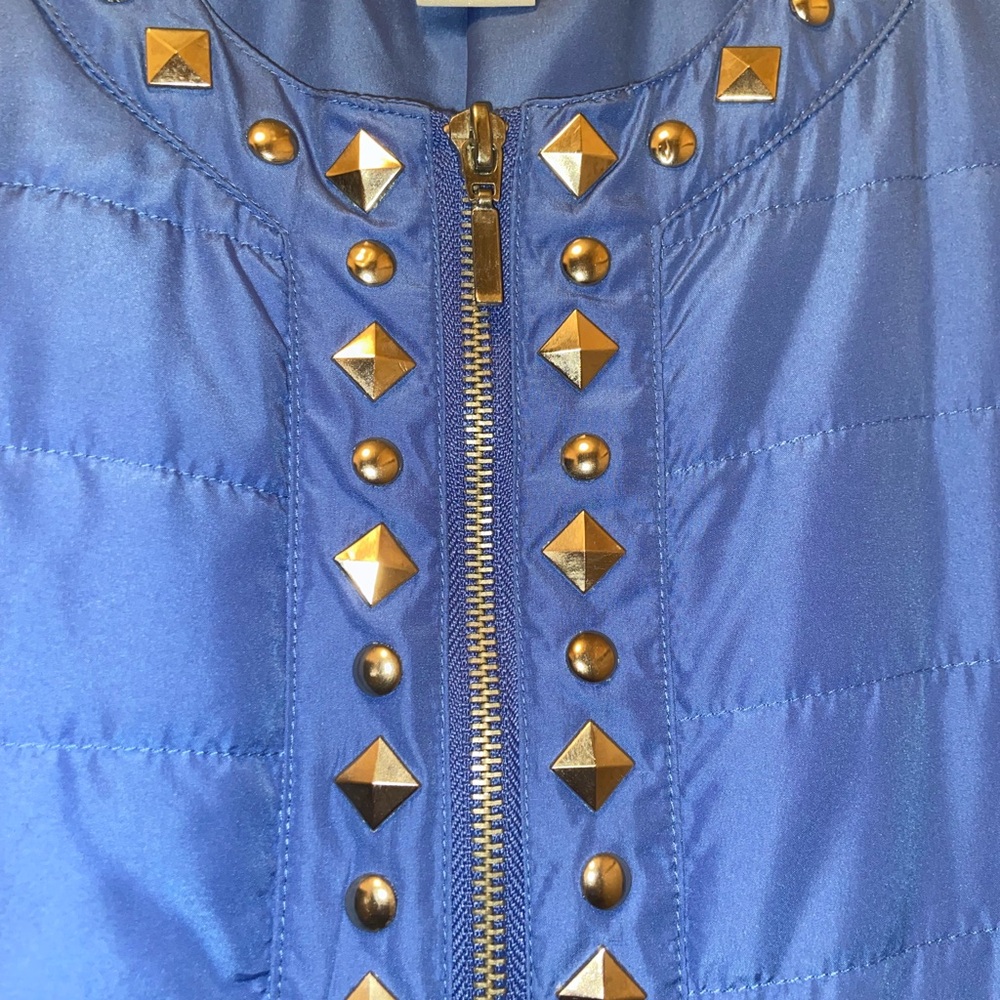 Ruby Rd. Blue Studded Puffer Jacket - Picture 6 of 13